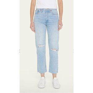 RE/DONE NEW! Originals Ankle Crop Straight High Waist  sz 26